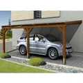 Produktbild: Skan Holz Carport Vogtland 300 cm x 541 cm Nussbaum