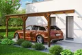Produktbild: SKAN HOLZ Carport Vogtland 300 x 541 cm, lasiert in Nussbaum
