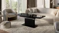 Produktbild: Design Couchtisch Tisch DC-1 Schwarz Hochglanz stufenlos höhenverstellbar ausziehbar Esstisch