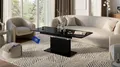 Produktbild: DC-1 Couchtisch ausziehbar höhenverstellbar 126/168cm in Schwarz Hochglanz modern vielseitig Wohnzimmertisch Esstisch Beistelltisch Sofatisch platzsparend hochwertig Wohnzimmer coffee table