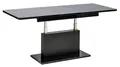 Produktbild: designimpex Couchtisch DC-1 Schwarz Hochglanz stufenlos höhenverstellbar ausziehbar Esstisch, Funktionstisch, Wohnzimmertisch, Tisch, Esstisch, Sofatisch