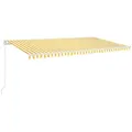 Produktbild: vidaXL Markise Manuell Einziehbar 600x350 cm Gelb und Weiß
