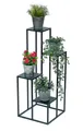Produktbild: DanDiBo Blumenständer Blumentreppe Metall Schwarz 90 cm Modern Pflanzenständer Blumenhocker