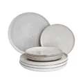Produktbild: BUTLERS Teller 8er Set Geschirrset HENLEY Steinzeug Geschirr Set 8-tlg. Tafelservice | Teller 21cm Speiseteller 27cm | Landhausstill reaktive Glasur | Mikrowellen- & spülmaschinenfest