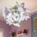 Produktbild: Kinder Decken Lampe Schmetterling Design bunt Spiel Zimmer Mädchen Chrom Leuchte