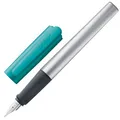 Produktbild: Lamy nexx smaragd Füller - Füllhalter mit rutschfestem Griff & polierter Stahlfeder in Strichbreite A - dreieckiges Gehäuse aus Aluminium - inkl. Tintenpatrone T 10 blau - Rechtshänder