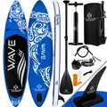 Produktbild: KESSER® Aufblasbares SUP Board Set Stand Up Paddle Board Premium Surfboard Wassersport 6 Zoll Dick Komplettes Zubehör 130kg