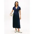 Produktbild: Tommy Hilfiger Wickelkleid 1985 PLEATED WRAP POLO DRS mit Bundfalten blau S (36)