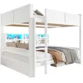 Produktbild: Stilvora Etagenbett, Weiß, Holzwerkstoff, 3 Fächer, 160x200 cm, Kinder- & Jugendzimmer, Kindermöbel, Kinderbetten, Etagenbetten