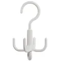 Produktbild: ELMOWO - Universal Haken XXL zum Einhängen (360 Grad drehbar) Organizer für Kleiderstange/Kleiderschrank für Gürtel, Krawatten & Taschen - Gürtelhalter und Taschenhalter in weiß (bis 20 kg belastbar)