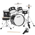 Produktbild: VEVOR Schlagzeug Set 5-teilig Drum Kit für Kinder mit 35,6cm Bassdrum Schwarz