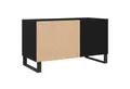 Produktbild: vidaXL Media-Regal Plattenschrank Schwarz Eiche 84,5x38x48 cm Holzwerkstoff, 1-tlg.
