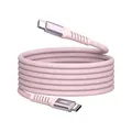 Produktbild: Verbatim Sync & Charge 60 W Ladekabel USB C PD 3.0, USB C auf USB C Kabel 120 cm, Schnellladekabel kompatibel mit iPhone 16 Pro Max, iPhone 15, Samsung, MacBook Air, iPad, Pixel 9, robust, Pink