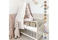 Produktbild: lilimaus Betthimmel Babybett Himmel Gold-Edition aus Musselin Baumwolle - 12 Farben, Musselin Betthimmel Babybett mit goldenen Sternen, handgenäht