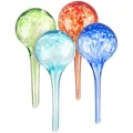 Produktbild: Royal Gardineer 4er-Set Gießfrei-Bewässerungs-Kugeln aus Glas, bunt, Ø 6 cm