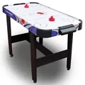 Produktbild: Carromco Airhockey Crosscheck-XT Air hockey Spieltisch belüftetes Spielfeld inkl. Puck Pusher 132 x 61 x 79 cm - Blau/Rot/Schwarz
