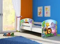 Produktbild: Kinderbett, Babybett 70x140, 80x160, 80x180cm Juniorbett, Kind, Motiv, Schublade CLAMARO, Bett Farbe:01 Happy Zoo, Ausführung:Ohne Bettkasten, Bett Größe:160 x 80 cm