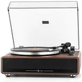 Produktbild: 1 by ONE Plattenspieler mit Integrierten Lautsprechern Bluetooth 33/45 U/min Riemenantrieb MM Vinyl Record Player mit Auto-Stopp Funktion Phono-Vorverstärker