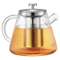 Produktbild: SILBERTHAL Teekanne Glas 1,5 Liter - mit Siebeinsatz & Deckel - Infuser für Heißgetränke & Cold Brew Tea - Ideal für Stövchen