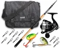 Produktbild: Angel-Berger Tele Angelset Forelle mit Tasche und Zubehör Trout Fishing Set Angelrute Angelrolle Forellenköder