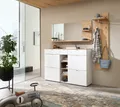 Produktbild: Garderoben-Set >Bari< in Weiß matt, MDF, Spannplatte - 208x202x38cm (BxHxT)