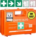 Produktbild: Erste Hilfe Kasten DIN 13157:2021 | Mit Wandhalterung, Aufkleber & Plombe