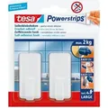 Produktbild: Tesa Assa Abloy - Haken Powerstrips® Large Classic Küche Bad 2kg Weiß 2 St./pack.