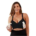 Produktbild: BRAVADO! DESIGNS Damen All-in-One Hands-Free Original Pump- und Still-BH aus Baumwoll-Modal - Schwarz - M-FC 4XL