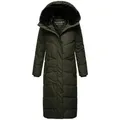 Produktbild: Navahoo Steppmantel Hingucker XIV Damen Wintermantel mit abnehmbaren Kunstfellkragen grün XS (34)