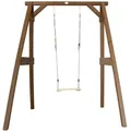 Produktbild: AXI Einzelschaukel mit Gestell aus  Holz in Braun  | Einzelschaukel mit Gestell für Kinder / Kinderschaukel | Schaukelgestell für den Garten - Braun