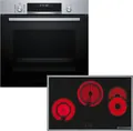 Produktbild: Bosch HBD672LS83 - Backofen & Elektrokochfeld mit 5 Jahre Garantie, HBG578BS3 & PKH845BB1D, Mit Rahmen aufliegend, 80 cm