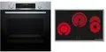 Produktbild: Bosch HBD672LS83  Backofen Set mit Glaskeramikkochfeld (HBG578BS3 + PKH845BB1D), 60 cm breit, 71 L, Pyrolyse, Edelstahl