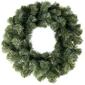 Produktbild: Creative Home Tannenkranz künstlich Türkranz Weihnachtskranz Grün | Durchmesser 35 cm | Kranz für Tür, Wand, Tisch | Adventskranz für Innen Außen | DIY Dekoration Deko Weihnachtsdeko Dunkelgrün