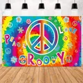 Produktbild: hippie deko 60s Party Dekorationen Hippie Groovy Hintergrund Fotoautomat Requ...