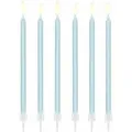 Produktbild: Geburtstagskerzen schlicht, hellblau, 14cm (1 Packung / 12 Stk.)