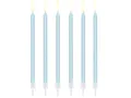 Produktbild: Geburtstagskerzen, glatt, hellblau, 14cm (1 VPE / 12 Stk.)