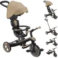 Produktbild: GLOBBER EXPLORER TRIKE 4in1 – Kinderwagen, Dreirad und Laufrad, 10/8,5 Zoll, TPR-Sitz, höhenverstellbar, hellbraun - Braun