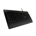 Produktbild: Logitech G213 Prodigy Gaming-Tastatur, RGB-Beleuchtung, Programmierbare G-Tasten, Multi-Media Bedienelemente, Integrierte Handballenauflage, Spritzwassergeschützt, Skandinavisches-Layout - Schwarz