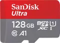 Produktbild: SanDisk SDSQUAB-128G-GN6MT, 128 GB, MicroSDXC, Klasse 10, 140 MB/s, Class 1 (U1), Grau, Rot