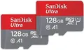 Produktbild: SanDisk 128 GB Ultra microSDXC 140MBs+Adapt 2Pack Extended Capacity SD MicroSDHC (SDSQUAB-128G-GN6MT)