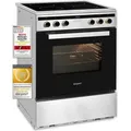 Produktbild: Exquisit Induktions-Standherd EHI 60-3.1 Inox | Energieeffizienzklasse A | 64,3 l Garraum | Glaskeramik Kochfeld | Induktions-Standherd 60 cm - Silber