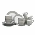 Produktbild: Ritzenhoff & Breker DOPPIO Kombiservice 24-tlg. Geschirrset Rund Porzellan Grau