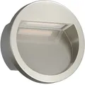 Produktbild: ledscom.de LED Wandeinbauleuchte NOLA, Downlight für außen, IP54, aluminium glänzend, 105mm Ø, warmweiß