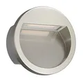 Produktbild: ledscom.de LED Wandeinbauleuchte NOLA, Downlight für außen, IP54, aluminium glänzend, 105mm Ø, warmweiß