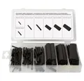 Produktbild: Toolland Schrumpfschlauch Toolland HAS07 Schrumpfschlauchsortiment Schwarz 1 Set, (HAS07)