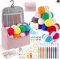 Produktbild: Häkelset für Anfänger Häkelnadel Set 12 Farben 25g Acryl Wolle 2,0-6,5 mm Erg