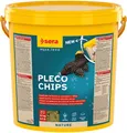 Produktbild: sera Pleco Chips 10L | Welsfutter mit Spirulina | Futter Fische L-Welse Aquarium