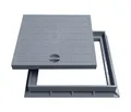 Produktbild: Marley Deutschland GmbH Erdschacht Schachtdeckel Kunststoff mit Rahmen 300x300mm, 30x30x4 cm, 2-St., stabil, begehbar, laugen- und säurebeständig