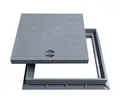 Produktbild: Marley Schachtdeckel mit Rahmen 30x30cm für Einlaufschacht Schachtabdeckung PVC