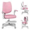 Produktbild: MARK ADLER Junior 4.6 | Ergonomischer Kinderstuhl Schreibtischstuhl Drehstuhl | Höhenverstellbar | Rückenlehne verstellbar | 360° Drehung | Armlehnen klappbar | Schwerkraftrollen | Fußstütze | Rosa